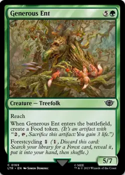 X 1 Generous Ent NM-M Lord of the Rings LTR 169 Magic MTG The Gathering - Image 1