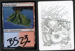 ***Volcanic Island Artist Proof Signed Sketch* MTG 30th Anniversary Brian Snoddy - Image 1