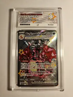 Pokemon TCG Charizard EX SVP 074 Black Star Promo Ace Graded 8 - Image 1
