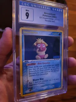 Smoochum CGC 9 31/115 Ex Unseen Forces REVERSE HOLO STAMPED Baby Pokemon Mint - Image 1