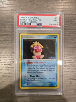PSA 9 Mint Pokemon Smoochum EX Unseen Forces Reverse Holo Rare #31 - Image 1