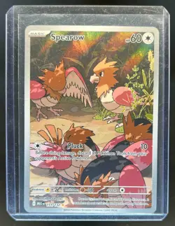 2025 Pokemon Mega Evolution Spearow Illustration Rare #151/132 - Image 1