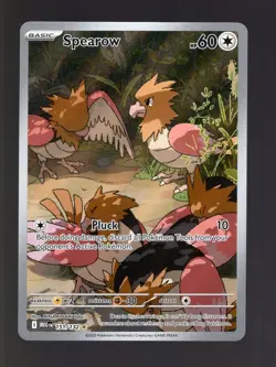 2025 POKEMON TCG MEGA EVOLUTION 151/132 SPEAROW ILLUSTRATION RARE IR HOLO - Image 1