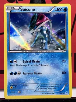 Suicune 30/30 Holo XY Promo Pikachu Libre Trainer Kit Pokemon TCG Card - Image 3