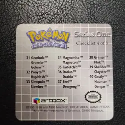 Pokemon 1999 Action Flipz Series 1 Gastly Gengar Haunter #40 NM - Image 4