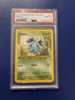 2002 POKEMON NEO DESTINY 1ST EDITION #77 PINECO - PSA 10 Mint - Image 1