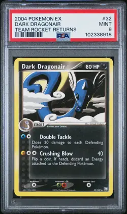2004 POKEMON EX TEAM ROCKET RETURNS #32 DARK DRAGONAIR PSA 9 - Image 1