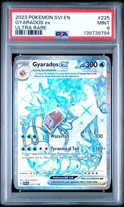2023 POKEMON SVI EN-SCARLET & VIOLET ULTRA RARE #225 GYARADOS EX PSA 9 - Image 1
