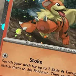 Pokemon Scarlet & Violet Black Star Promo - Growlithe SVP 024 SWIRL - Image 3