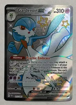 Pokemon Paldean Fates Gardevoir ex 217/091 Full Art Ultra Rare Holo NM - Image 1