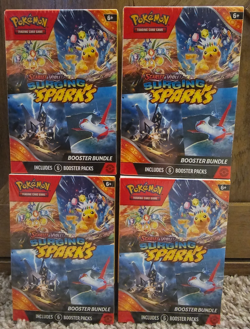 Pokemon TCG Scarlet & Violet Surging Sparks Booster Bundle Lot Of 4 New Sealed - Image 1