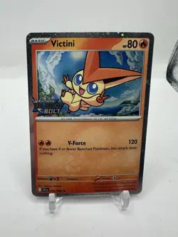 [SWIRL] Victini Black Bolt Stamped 012/086 Rare Holo SV: Black Bolt Pokemon NM - Image 2