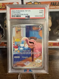Pokemon TCG Lickitung Illustration Temporal Forces 180/162 PSA 9 - Image 1