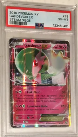 2016 Pokemon XY Steam Siege PSA 8 Gardevoir EX Holo #78 FRESHLY GRADED - Image 1