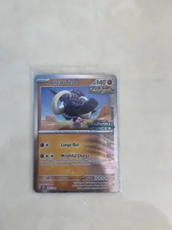 Pokemon TCG Great Tusk 096/162 Temporal Forces Stamp Cosmos Holo Promo - Image 1