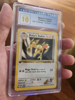 (POP 3) CGC 10 PRISTINE Pokemon Gym Challenge 1st Edition Blaine's Dodrio 32/132 - Image 1