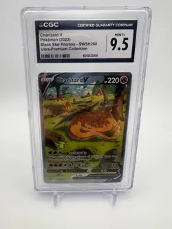 Pokemon Charizard v SWSH260 Black Star Promo | CGC Mint+ 9.5 - Image 1