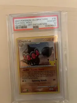 PSA 10 GEM MINT Claydol 15/106 Celebrations Classic Collection Holo Pokemon 2021 - Image 1