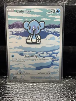 Pokemon TCG Cubchoo Illustration Rare Black Bolt 109/086 English Edition - Image 1