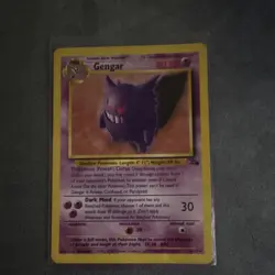 Pokemon Gengar Rare Fossil 20/62 Unlimited Regular 80HP Stage 2 TCG 1999 - Image 1