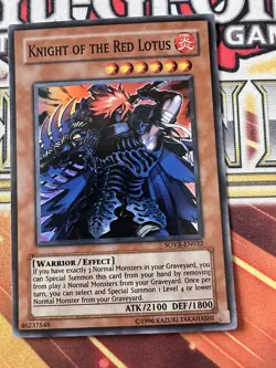 Knight of the Red Lotus SOVR-EN032 - Super Rare - Unlimited NM Edison Yugioh - Image 1