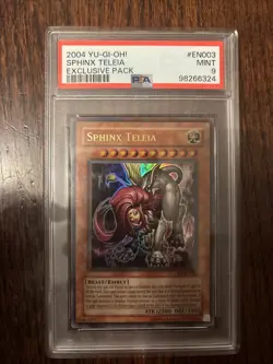 Yu-Gi-Oh! TCG Sphinx Teleia Ultra Rare Promo LP EP1-EN003 PSA 9 - Image 1