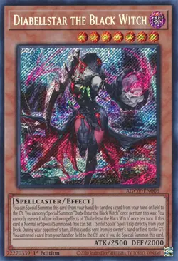 Diabellstar the Black Witch-Secret Rare - 1st Edition - AGOV-EN006 - Age of O... - Image 1
