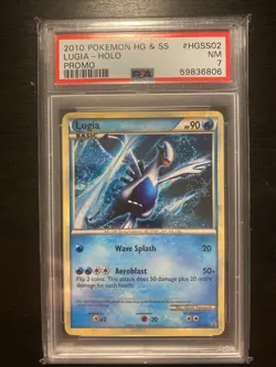 Lugia HGSS02 Holo Pokemon Card Near Mint Heartgold Soulsilver 2010 Promo PSA 7 - Image 1