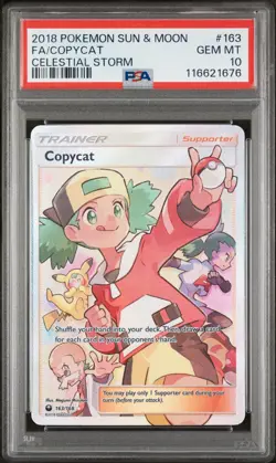 2018 POKEMON SUN & MOON CELESTIAL STORM #163 FULL ART/COPYCAT PSA 10 - Image 1