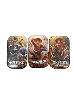 ONE PIECE CARD GAME - Mini TIN PACK Lot Of 3 Tins Set VOL. 2 Luffy Ace Sabo - Image 1