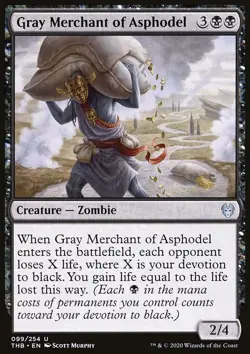 MTG Gray Merchant of Asphodel (99/372) Theros Beyond Death LP - Image 1