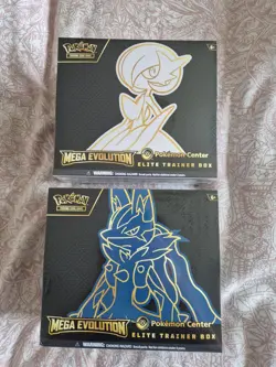 Pokemon Center Mega Evolutions ETB Lucario + Gardevoir Elite Trainer Box - Image 1