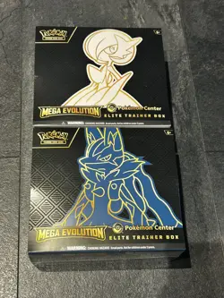 Pokemon TCG Mega Evolutions Pokemon Center ETB Lucario and Gardevoir Sealed - Image 1