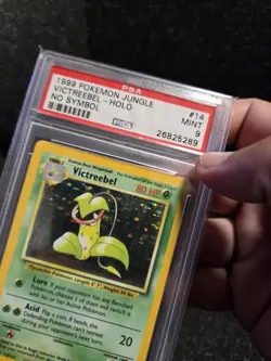 PSA 9 1999 Pokemon Game Base Set Jungle Victreebel No Symbol Error Card #14/64 - Image 3