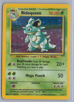 1999 Pokemon Jungle Set Nidoqueen 7/64 Holo Rare - No Set Symbol Error - Image 1