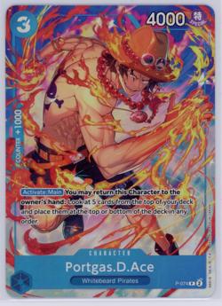 Portgas.D.Ace Premium Card Coll-Best Selection Vol. 3 P-074 One Piece Near Mint - Image 1