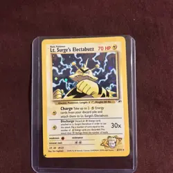 Pokemon TCG Lt. Surge's Electabuzz Holo Rare Card 6/132 Gym Heroes - Image 1