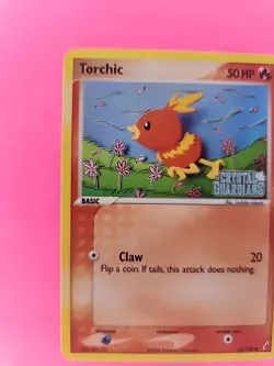 Torchic Reverse Holo Ex Crystal Guardians Pokemon Card WOTC NM - Image 2