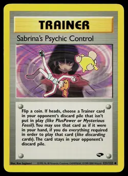 Pokemon Card - Sabrina's Psychic Control Gym Challenge 121/132 Uncommon - Image 1