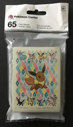 Eevee Prismatic Sleeves X65 Holds Pokemon Cards Pokemon Centre 2021 Center NEW - Image 1
