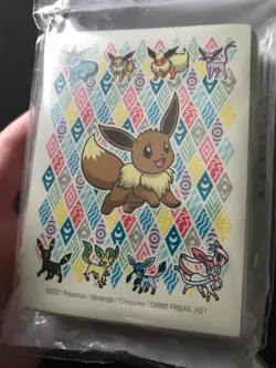 Eevee Prismatic Sleeves X65 Holds Pokemon Cards Pokemon Centre 2021 Center NEW - Image 3