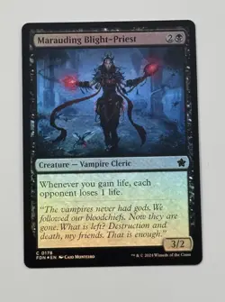 MTG Card Foundations FDN Marauding Blight-Priest Foil NM Magic Card SEE PIC 0178 - Image 1