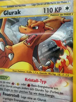 Charizard Glurak Skyridge 146/144 Crystal BGS No PSA 7.5 German Deutsch 2003 - Image 2