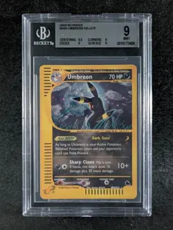 2003 Pokemon Skyridge UMBREON Holo Rare Foil H30/H32 eReader English BGS 9 - Image 1