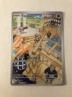 Timburr 183/167 Illustration Rare Pokemon TCG Twilight Masquerade NM - Image 1