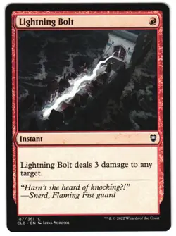 Lightning Bolt 187 C Commander Legends: Battle for Baldur's Gate NM MTG - Image 1