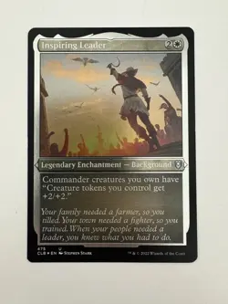 Inspiring Leader Etched Foil MTG Magic the Gathering Card NM Near Mint CLB - Image 1