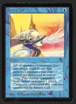 ***Beta Siren's Call*** MTG Beta Magic Kid Icarus - Image 1