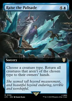 Slightly Played, English - 1 x MTG Raise the Palisade - Extended Art Commander: - Image 1