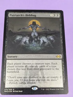 MTG Magic: Modern Horizons 2: Patriarch's Bidding Etched Foil #275/303 Rare - NM - Image 1